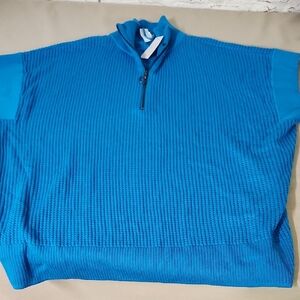 Lane Bryant Vibrant Blue Zip-Up Sweater Size 22/24 W